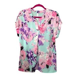 Dear Scarlett Floral Print Blouse - Size Large